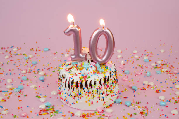 birthday cake with candles