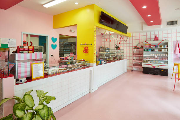 Fun cake shop interior